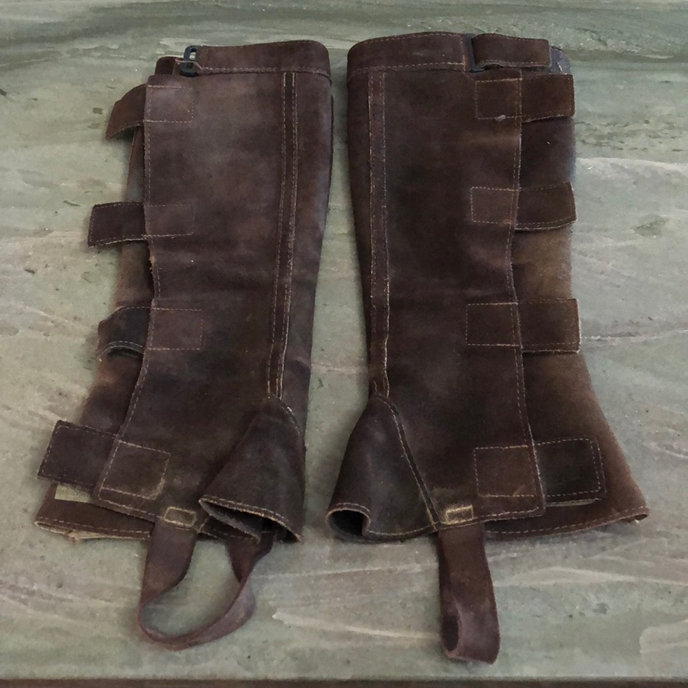 Suede Leather Half Chaps English Riding Chaps